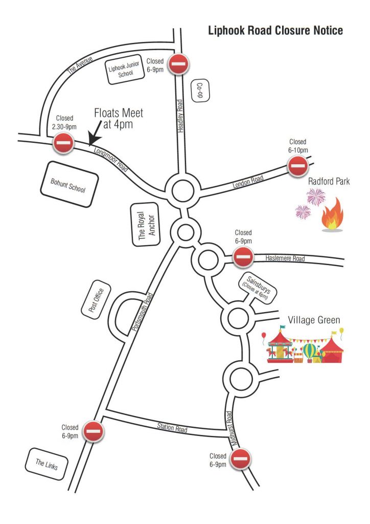 Route & Road Closure Liphook Carnival